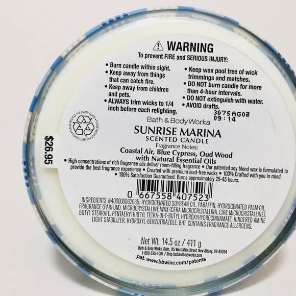 SUNRISE MARINA 3 Wick Candle - Picture 3 of 3